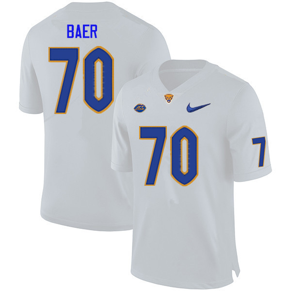 Men #70 Ryan Baer Pitt Panthers College Football Jerseys Sale-White